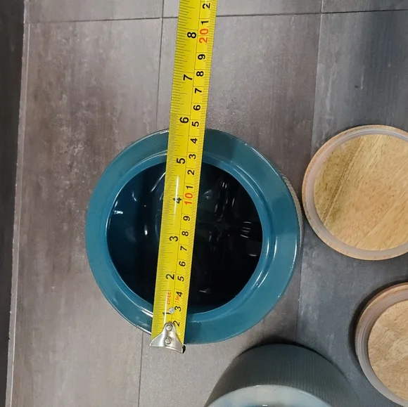 Crate and Barrel Ena Blue Canisters, Set Of 2, Medium and Small, NWT - Picture 11 of 16